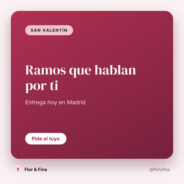 Post de ejemplo de una floristería